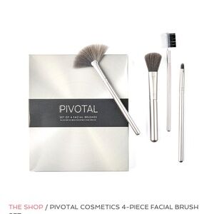 🎁Used once  Pivotal Set of 4 Metallic Facial Brushes
